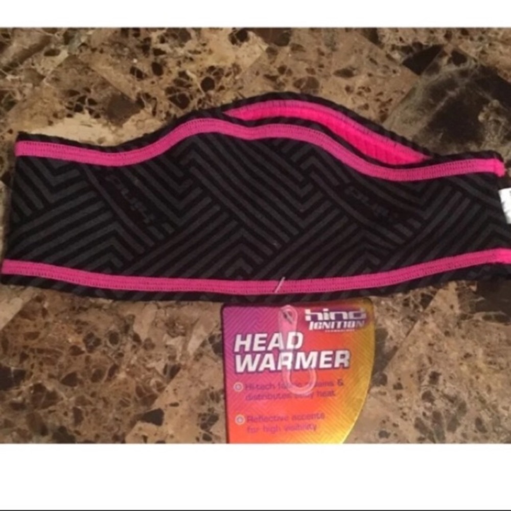 New Hind Reversible Headband Head Band Fleece Pink